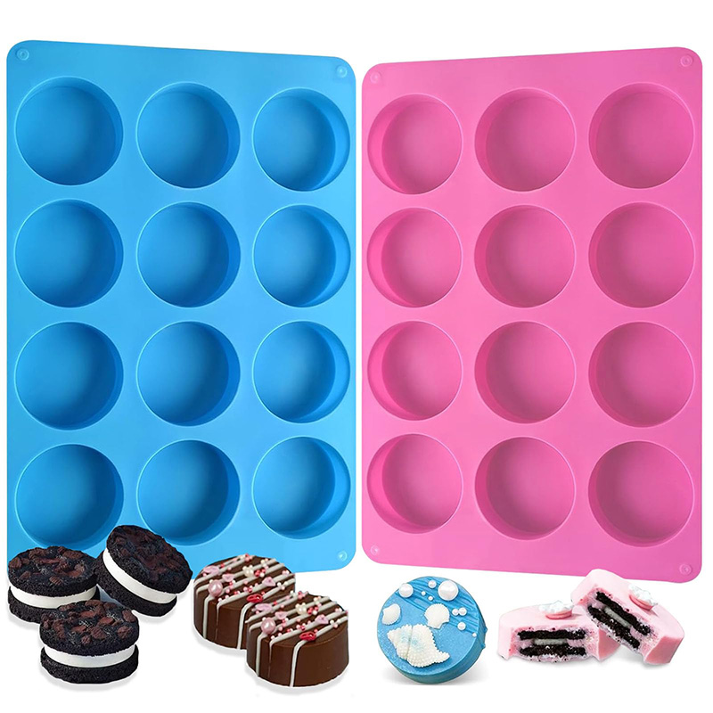 Soap Mold Silicone Loaf - 丸型シリコンモールド 12個取り シリンダー型 チョコレートコーティングクッキー型、食品グレードの手作り石鹸、ゼリー、ケーキ、ゼリーフォーム用ベーキングモールド