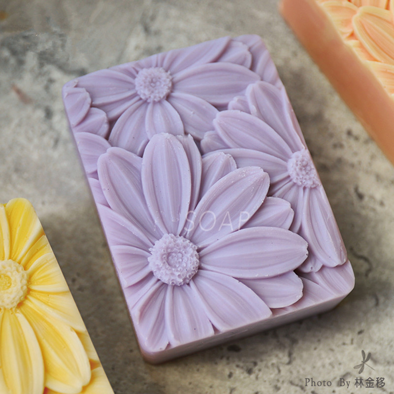Soap Mold Silicone Loaf - 最新！！ !3d エレガントなひまわり石鹸型長方形シリコーン石鹸金型 DIY 手作り石鹸バー型ローションバー用