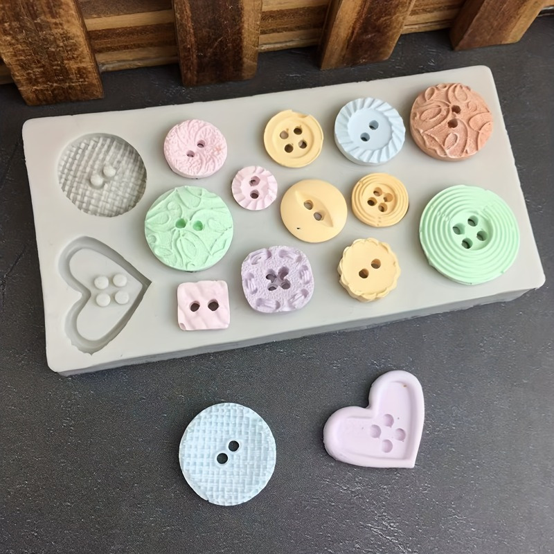 Soap Making Material - ボタン型シリコンモールド シリコンモールド 石鹸やキャンドルの装飾ツール用