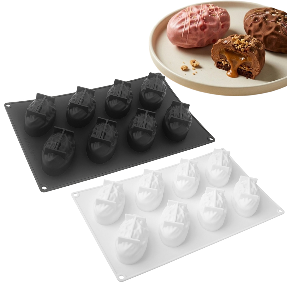 Soap Making Supplies Australia - 3または8セルのナツメヤシ型食品グレードシリコンムースケーキ型チョコレート型DIYソープ型キッチンデザートベーキングツール