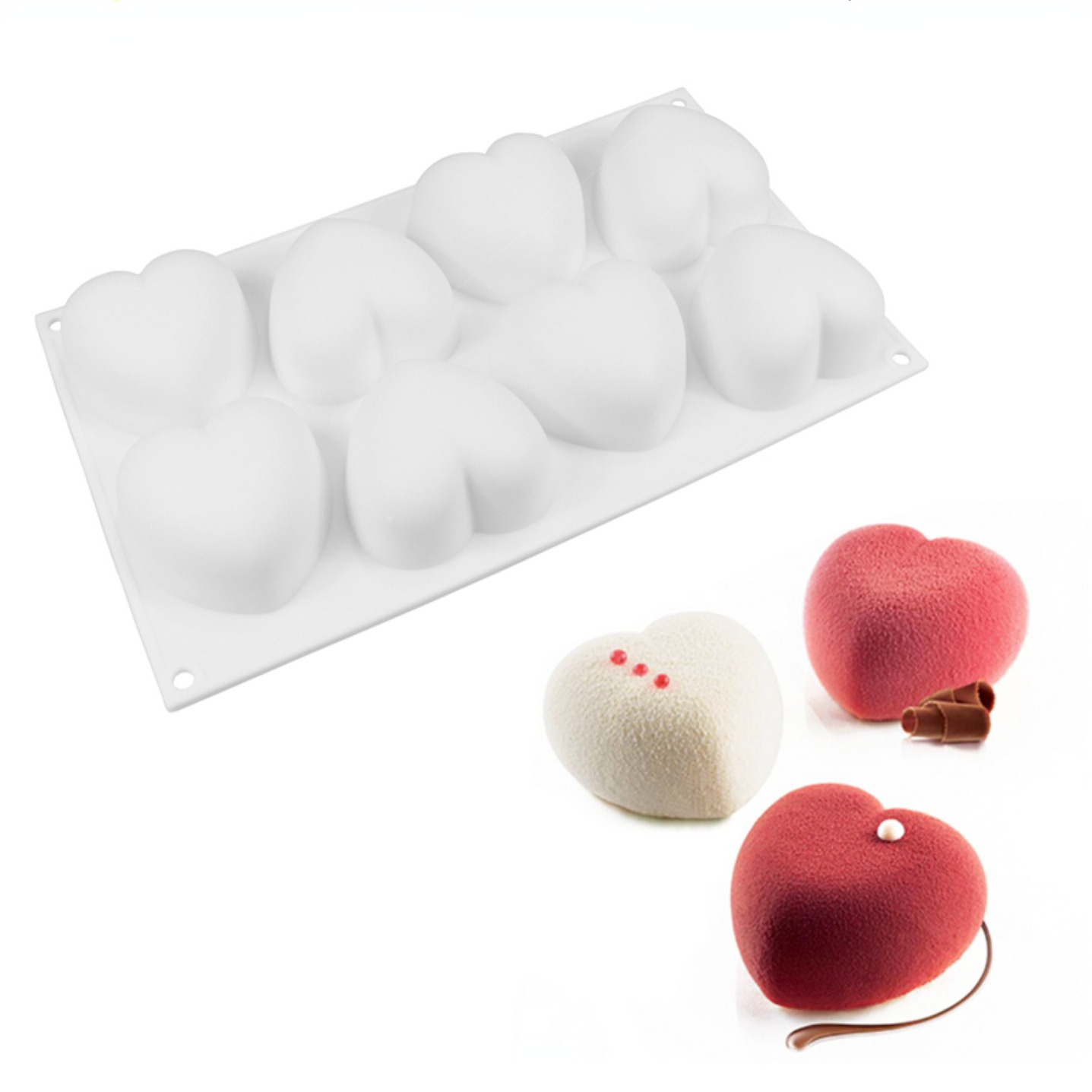 Soap Making Business - ラブハートシリコーン石鹸型手作りキャンドル作成キット Diy チョコレートアイス石鹸石膏樹脂ケーキデコレーションベーキングツール