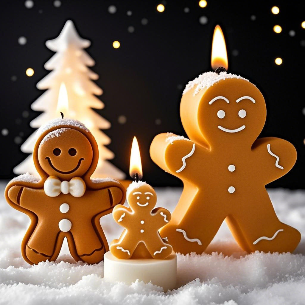 Soap Making Business - DIY 漫画ジンジャーブレッドマンシリコーンキャンドルモールドクリスマスクッキーチョコレートベーキングツール手作り石鹸キャンドル作成用品