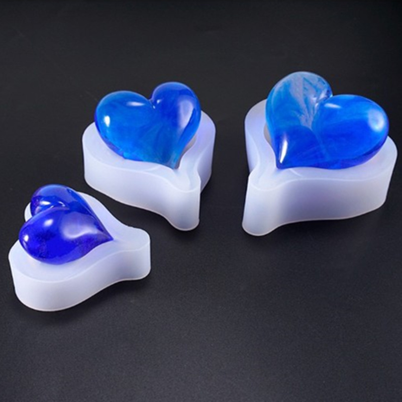 Soap Making Business - 1 個 3D ハート形のシリコーンモールド樹脂エポキシキーホルダーペンダント金型ソープキャンドル金型 DIY ジュエリーメイキング所見