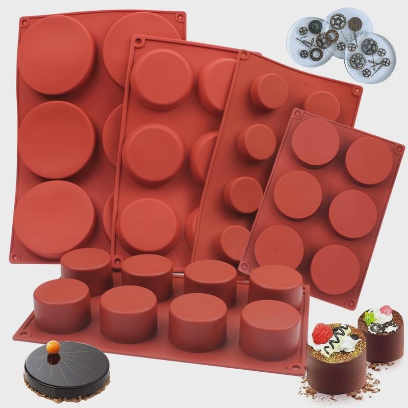 Soap Making Business - 丸型シリコンソープモールド DIY手作り石鹸作りツール シリコン型 チョコレートケーキ キャンドル用 簡単リリース＆再利用可能