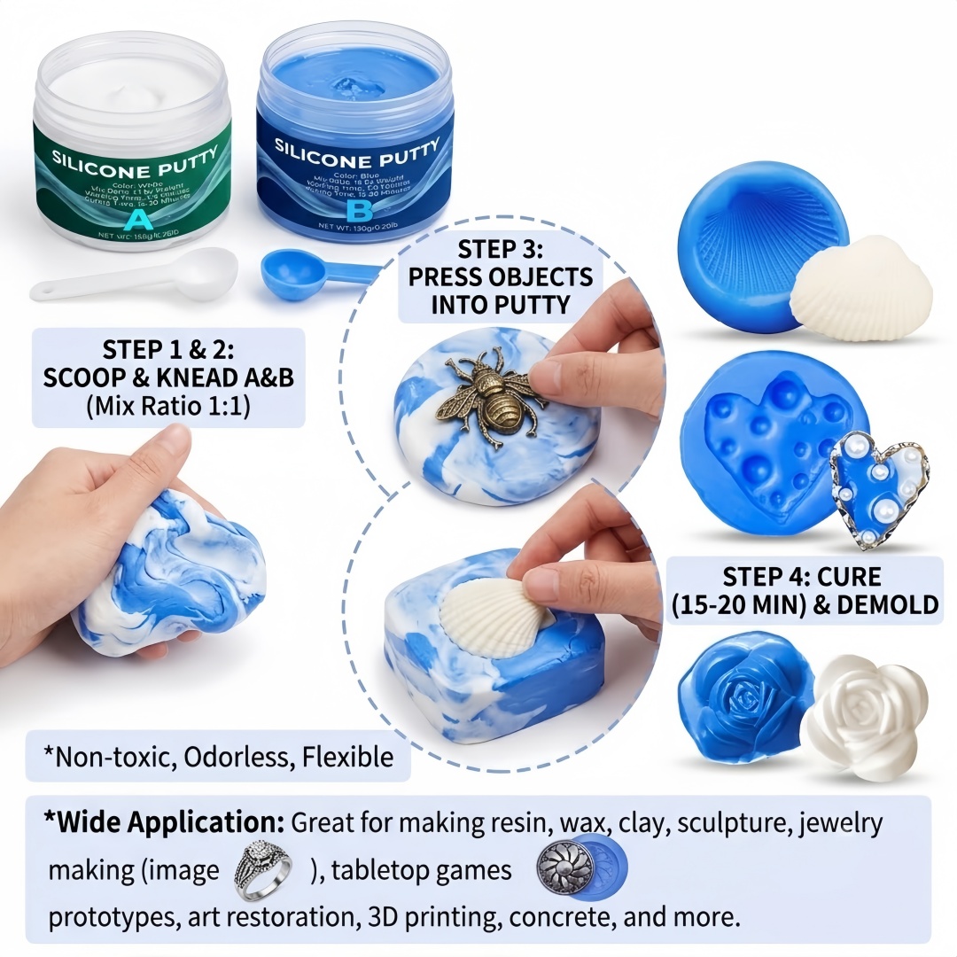 シリコーンパテ型作成用品 石膏キャンドル石鹸型用に簡単に成形 - Soap Making Material のレビューと価格