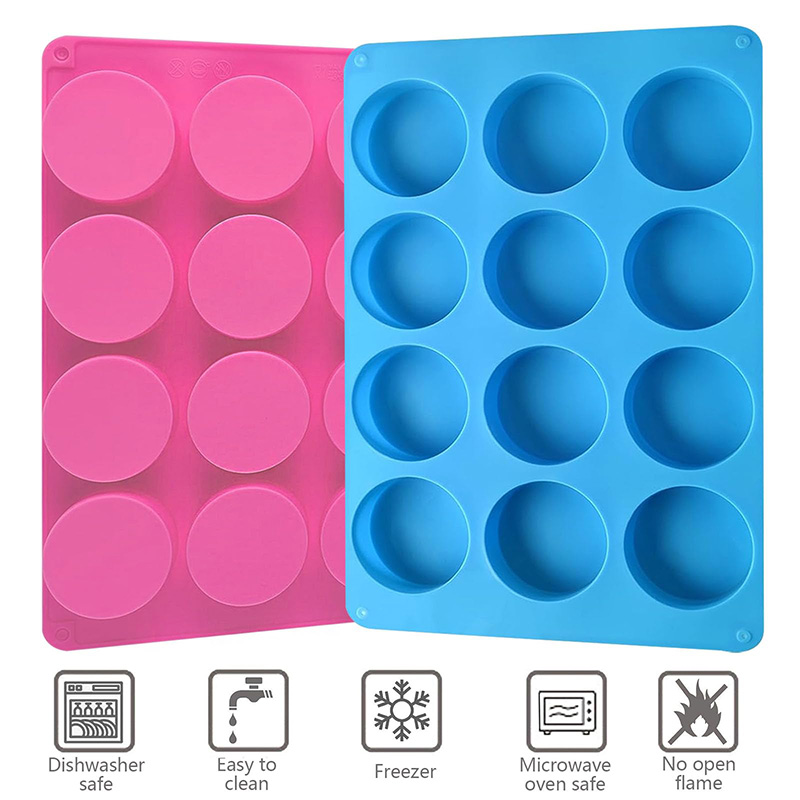丸型シリコンモールド 12個取り シリンダー型 チョコレート - Soap Mold Silicone Loaf のレビューと価格