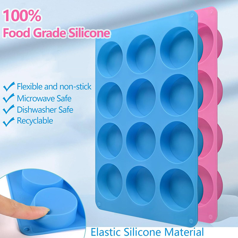 丸型シリコンモールド 12個取り シリンダー型 チョコレート - Soap Mold Silicone Loaf のレビューと価格