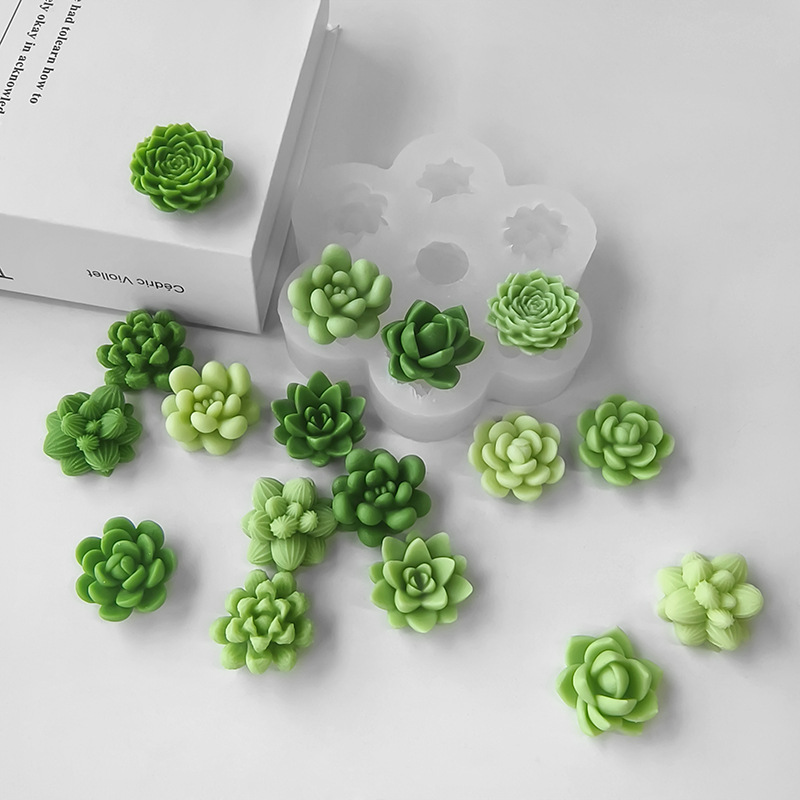 7 in 1 多肉植物サボテンシリコンモールド、DIY手作り - Soap Making Scents のレビューと価格