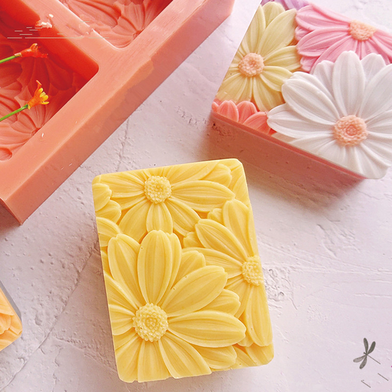 最新！！ !3d エレガントなひまわり石鹸型長方形シリコーン - Soap Mold Silicone Loaf のレビューと価格