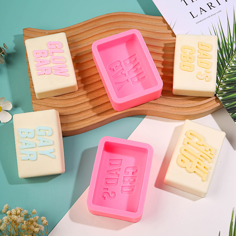 石鹸用文字付きシリコンモールド,石鹸作り,長方形,バス爆弾, - Soap Making Fight Club のレビューと価格