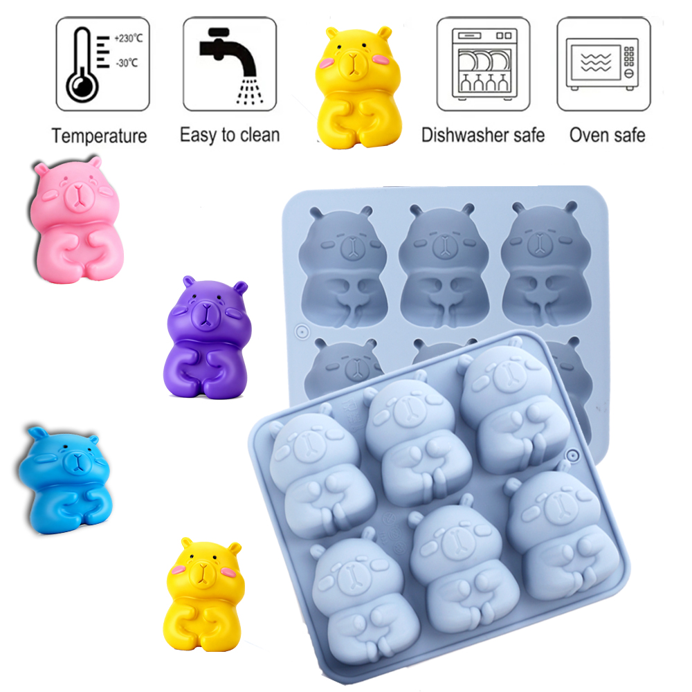 かわいいカピバラの形をしたシリコンケーキ型1個。チョコレート - Soap Making Tray のレビューと価格