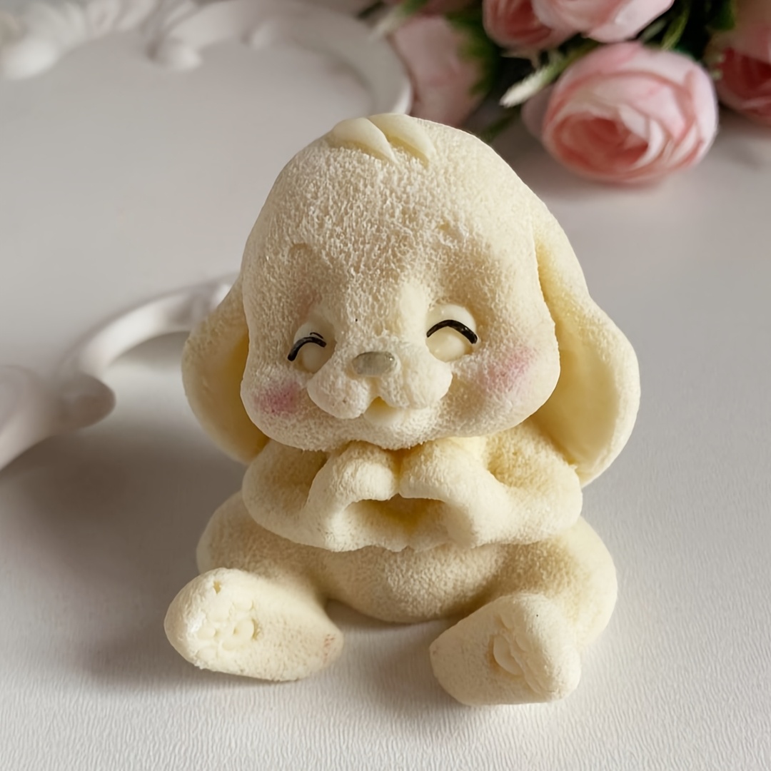 表現豊かな目とふわふわの耳が付いた愛らしいウサギの樹脂シリコ - Soap Making Material のレビューと価格