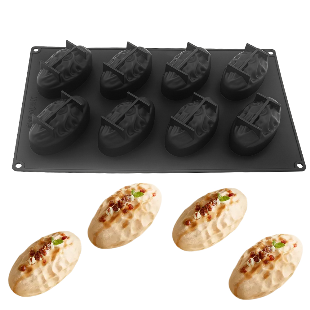 3または8セルのナツメヤシ型食品グレードシリコンムースケーキ - Soap Making Supplies Australia のレビューと価格