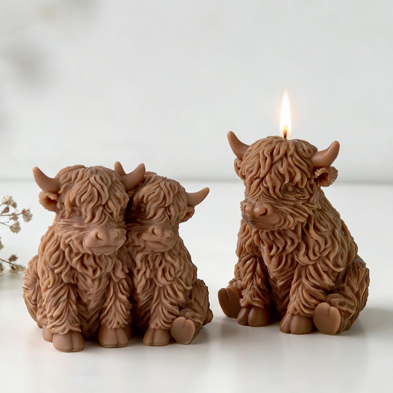 ハイランドカウシリコンモールド再利用可能な3Dかわいい動物鋳 - Soap Making Business のレビューと価格