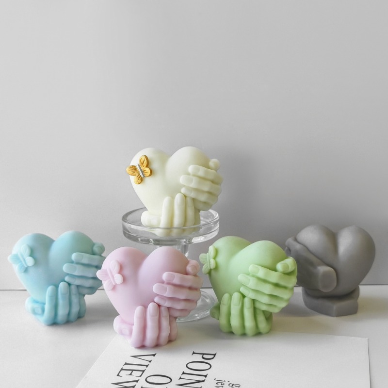 ハンドホールドラブシリコーンキャンドルモールドバレンタインデ - Soap Making Business のレビューと価格