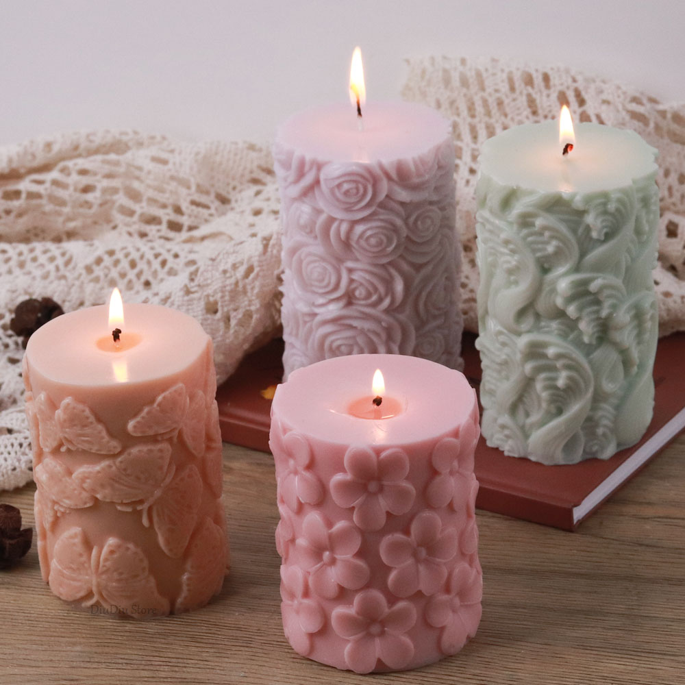 花蝶柱状シリコーンキャンドルモールド DIY 波石鹸樹脂石膏 - Soap Making Business のレビューと価格