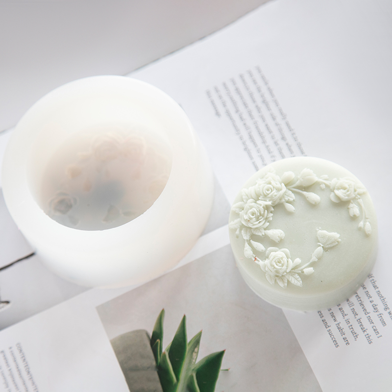 ラウンド形状バラの花手作り石鹸シリコーン型牡丹バラの花石鹸金 - Soap Mold Silicone Loaf のレビューと価格