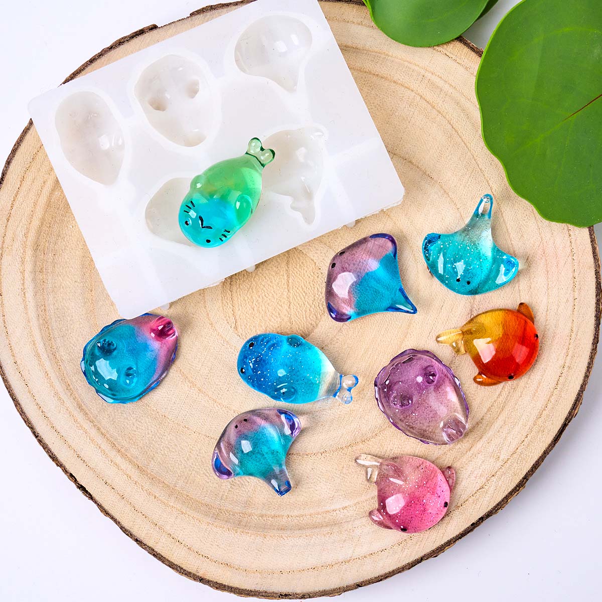 3Dヒーリング可愛いマンタ鯨シリコンモールドDIYキーホルダ - Soap Making Material のレビューと価格