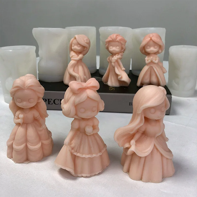 シリコンプリンセスドールキャンドルモールド、3Dガールポート - Soap Making Business のレビューと価格
