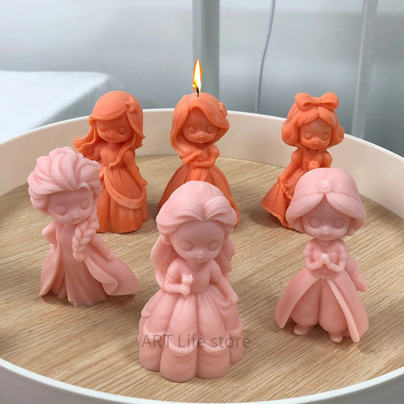 シリコンプリンセスドールキャンドルモールド、3Dガールポート - Soap Making Business のレビューと価格