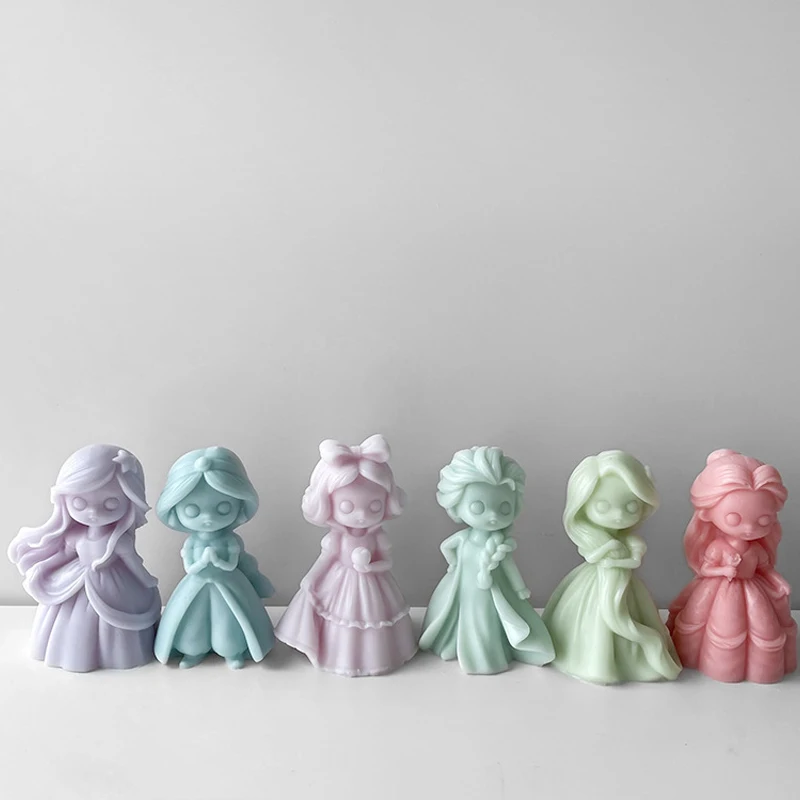 シリコンプリンセスドールキャンドルモールド、3Dガールポート - Soap Making Business のレビューと価格