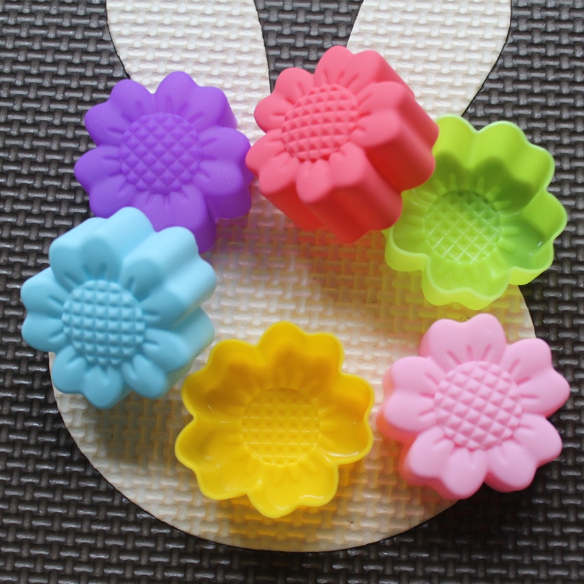 6個セット ノンスティック 花柄 シリコンモールド チョコレ - Soap Making Material のレビューと価格